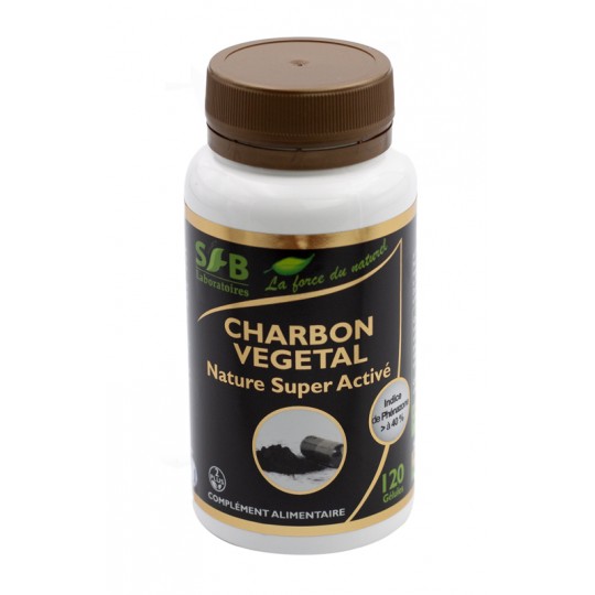 Charbon végétal nature super activé 3 x 120 gél.