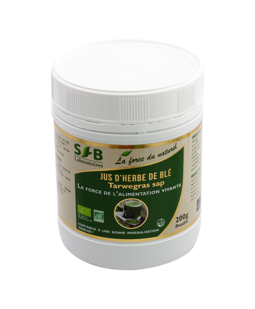 Jus d'herbe de blé en poudre BIO 6 x 200 gr