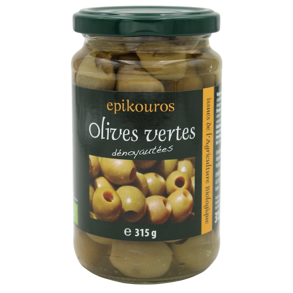 Olives vertes sans noyaux BIO 6 x 340 ml