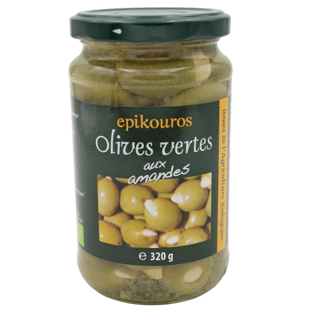 Olives vertes farcies aux amandes — Carton de 6 pces