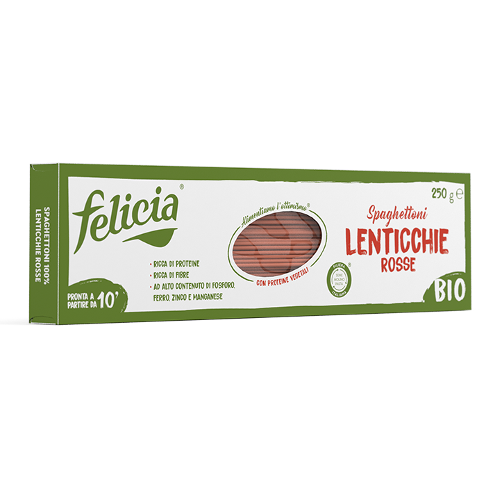 Spaghetti de lentille corail BIO 250 gr — Carton de 18 pces