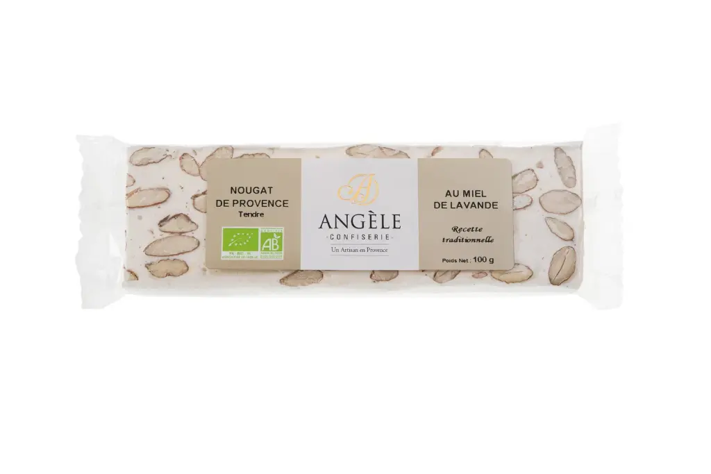 Nougat de Provence au miel lavande BIO 15 x 100 gr