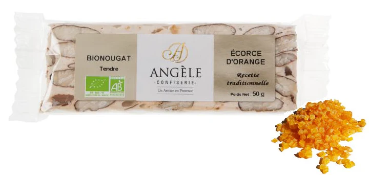 Nougat au miel et à l'écorce d'orange BIO 25 x 50 gr