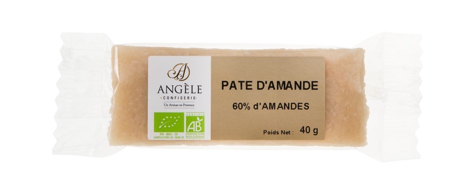 Pâte d'amandes blanches BIO 30 x 30 gr