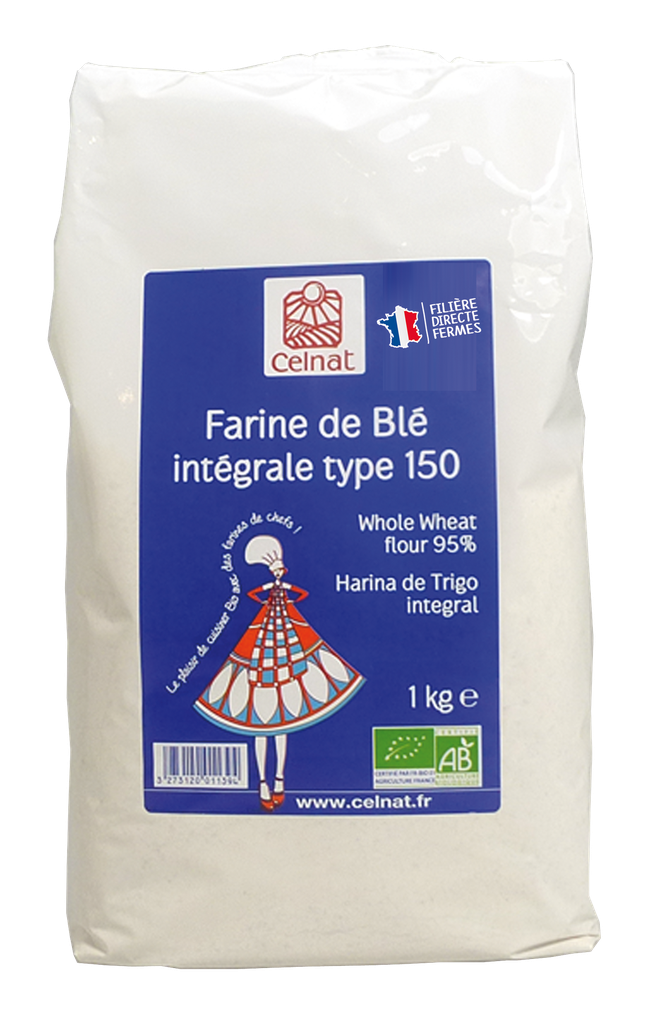 Farine de blé intégrale T150 BIO 1kg