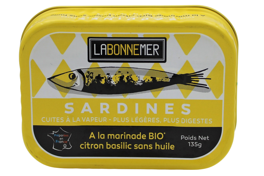 Sardines marinade citron basilic BIO 16 x 135 gr
