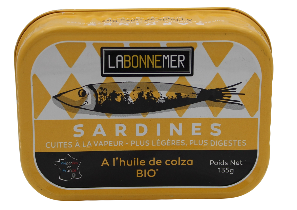 Sardines à l'huile colza BIO 12 x 135 gr