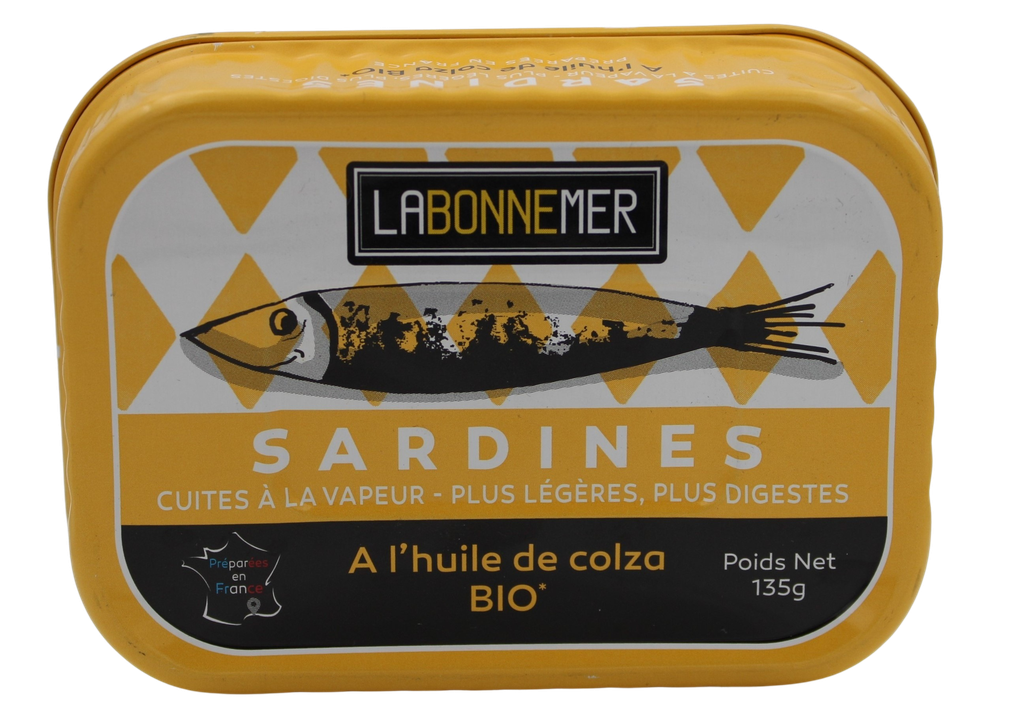 Sardines à l'huile colza BIO 16 x 135 gr