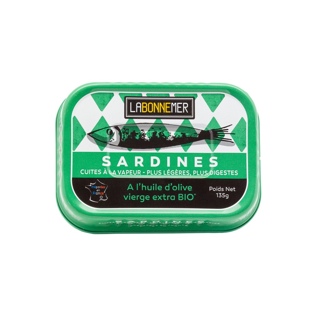 Sardines à l'huile d'olives BIO 12 x 135 gr
