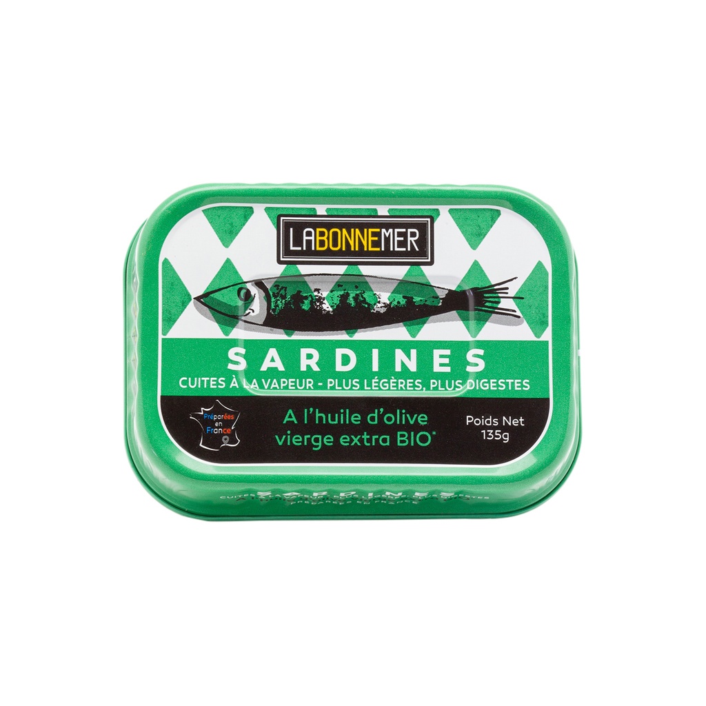Sardines à l'huile d'olives BIO 16 x 135 gr