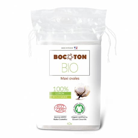 Maxi Ovales à démaquiller coton BIO 24 x 40 pièces