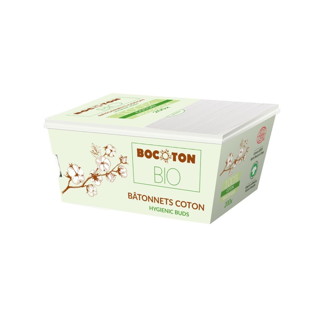 Bâtonnets hygièniques BIO 40 x 200 pièces