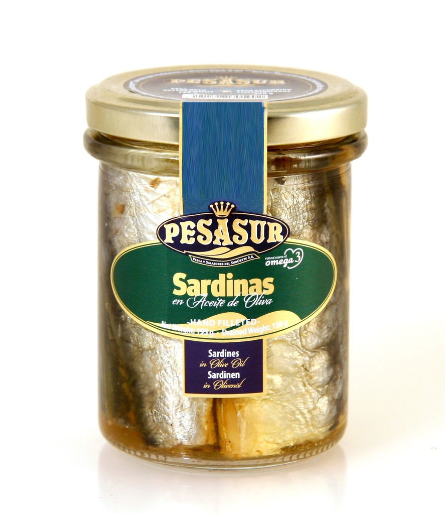 Sardines à l'huile d'olive BIO 12 x 195 gr