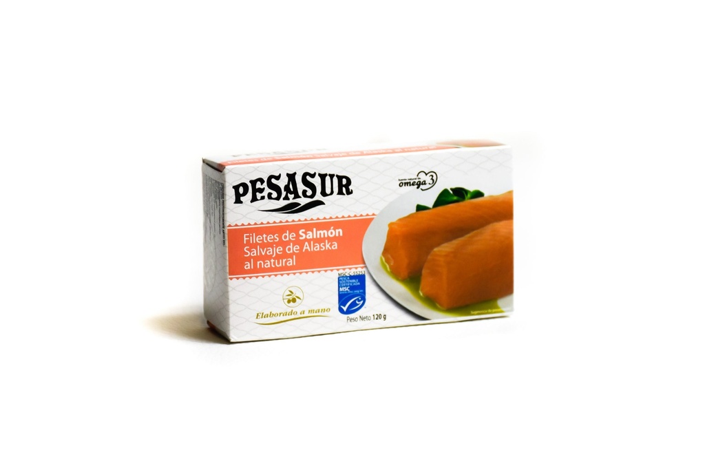 Filets de saumon au naturel 10 x 120 gr