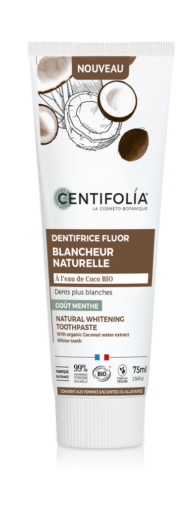 Dentifrice fluor blancheur naturelle BIO 12 x 75ml