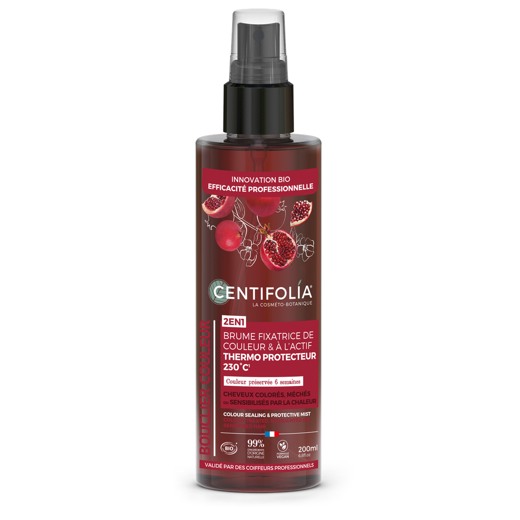Brume fixatrice de couleur et thermoprotecteur 230°C 2en1 200ml — Carton de 6 pces