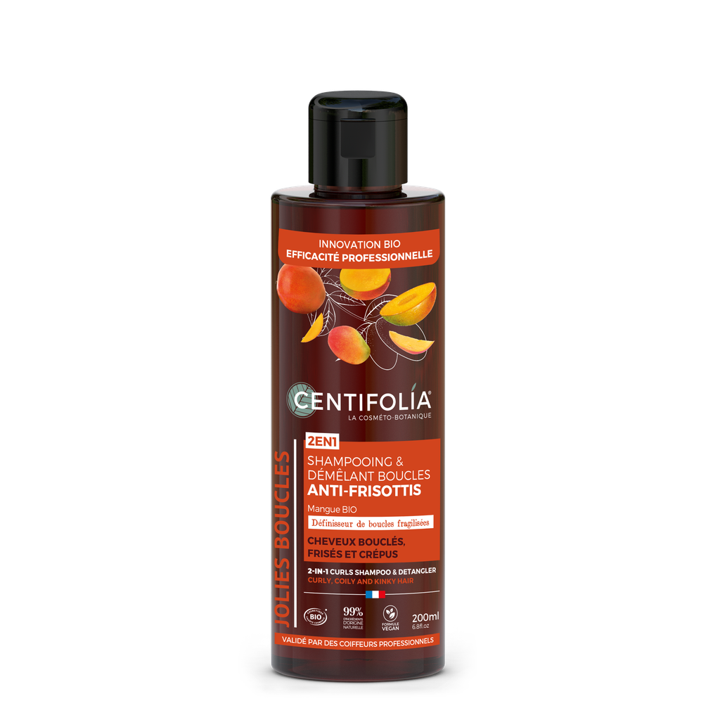 Shampooing & démêlant boucles 2en1 - cheveux bouclés, frisés et crépus 200ml — Carton de 6 pces
