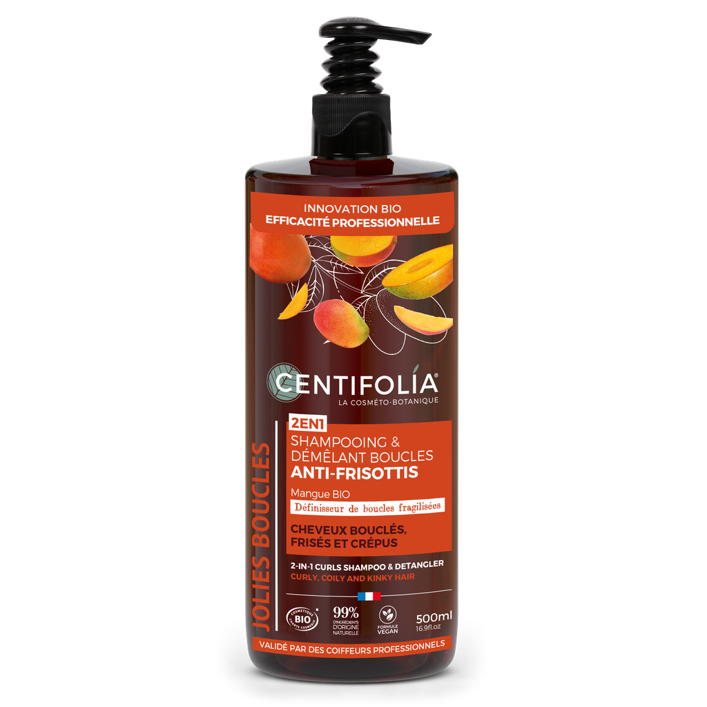 Shampooing & démêlant boucles 2en1 - cheveux bouclés, frisés et crépus 500ml — Carton de 6 pces