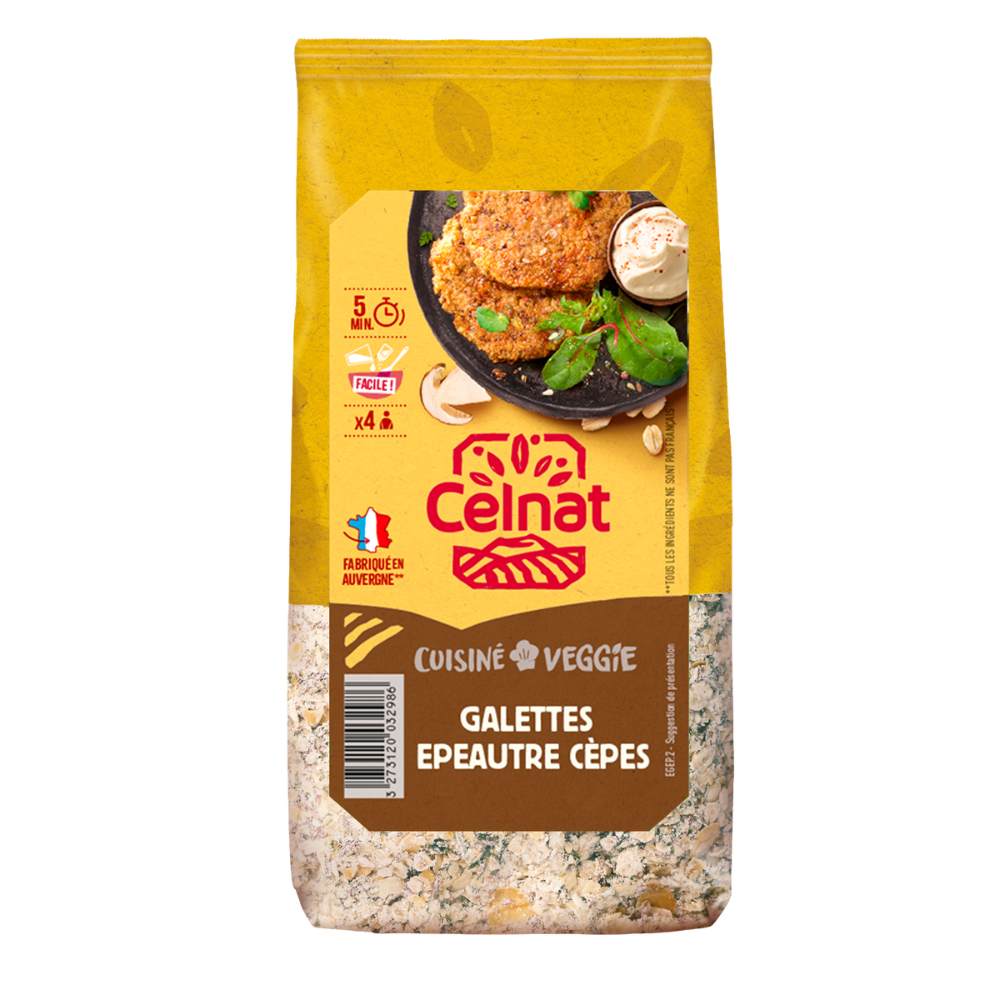 Galettes épeautre cèpes BIO 8 x 200 gr