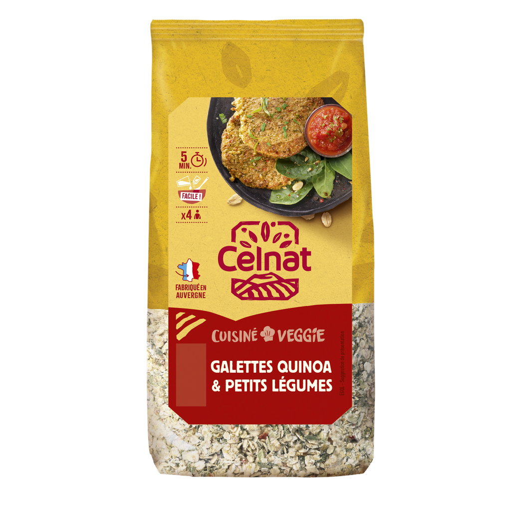 Galettes quinoa et petits légumes BIO 8 x 200 gr