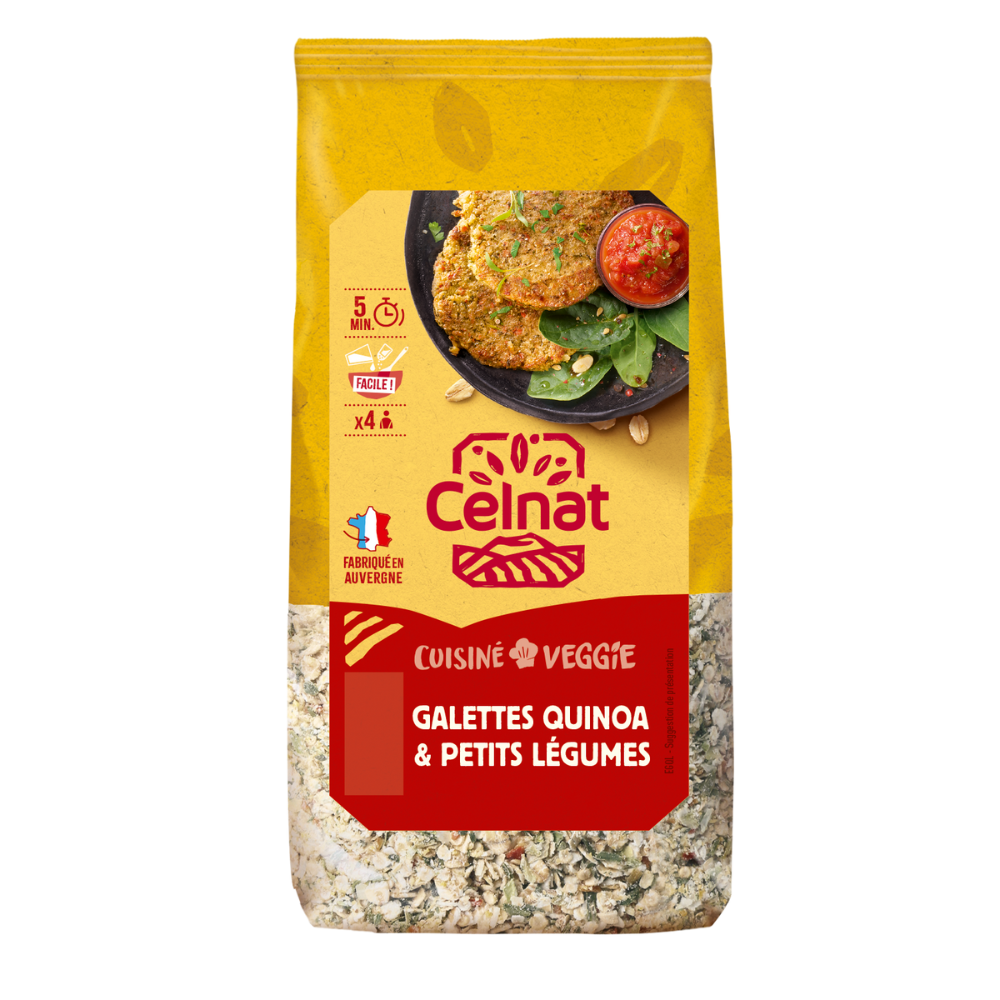 Galettes quinoa et petits légumes BIO 8 x 200 gr