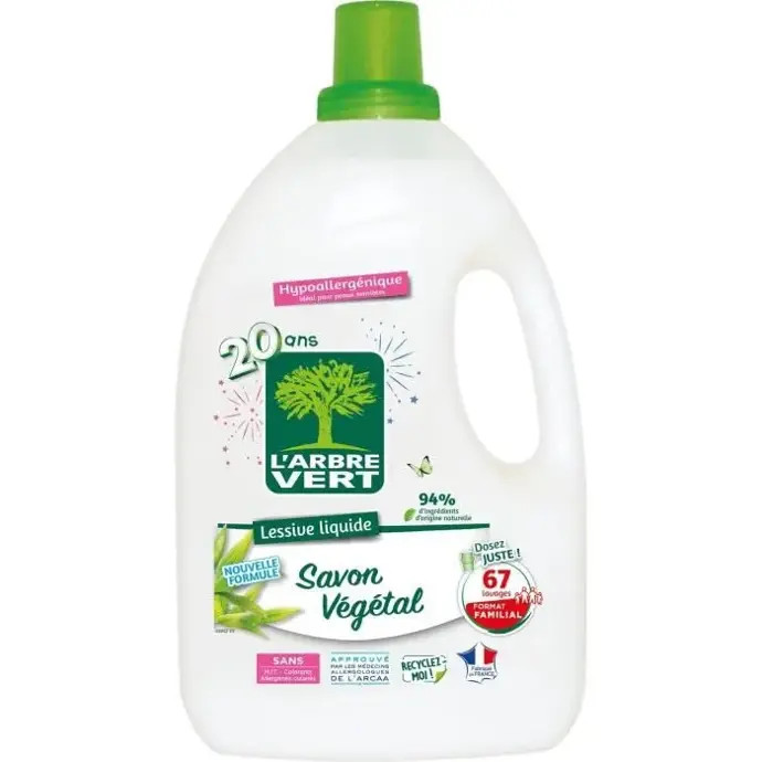 Lessive liquide végétale 4 x 3,015 L - 67 doses