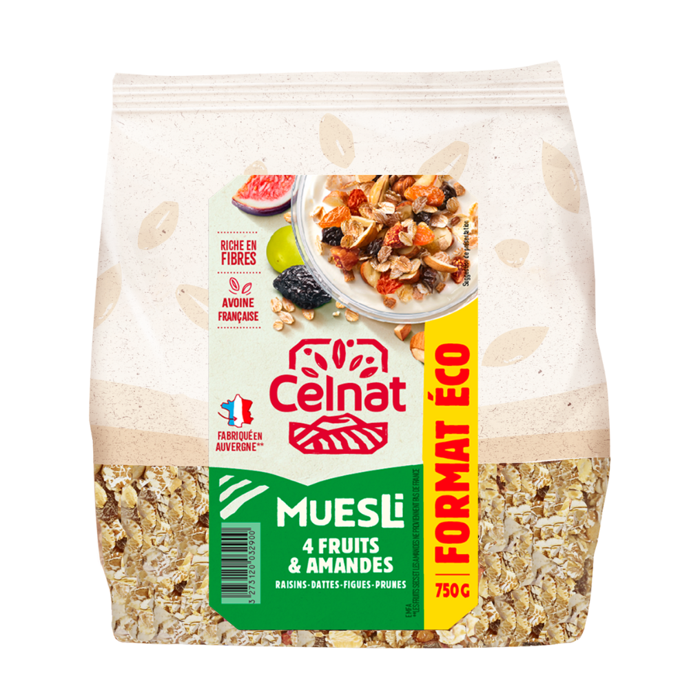 Muesli 4 fruits & amandes BIO 6 x 750 gr