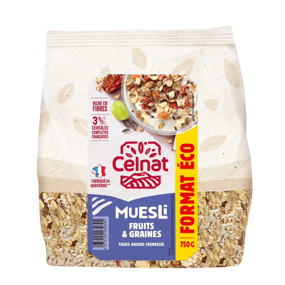 Muesli fruits & graines BIO 6 x 750 g