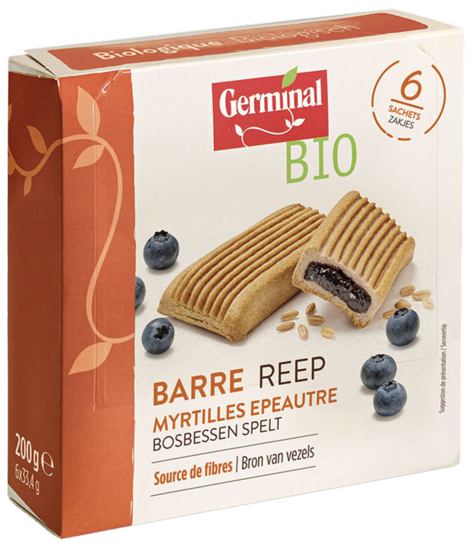 Barre fourrée myrtilles BIO 10 x 200 g