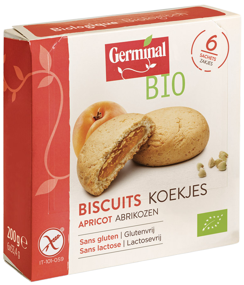 Biscuit fourré abricot sans gluten BIO 10 x 200 g