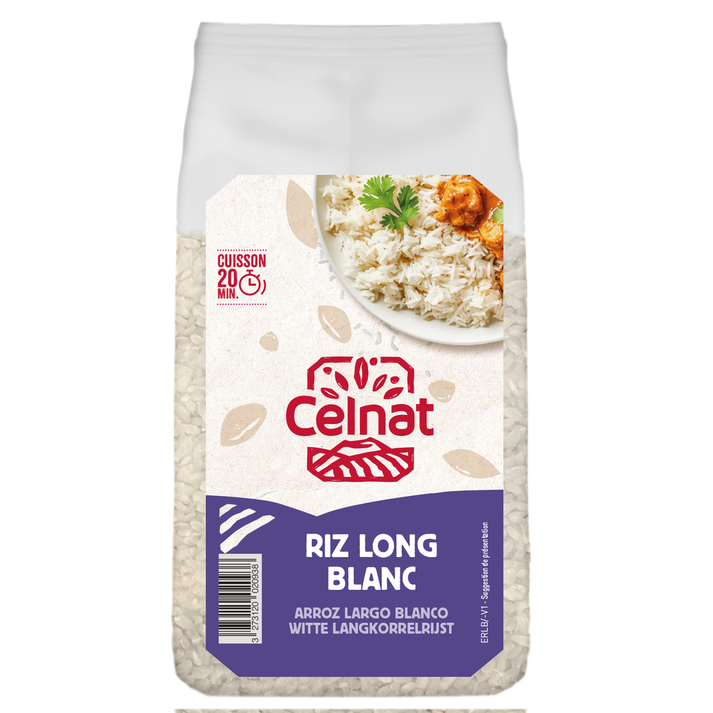 Riz long blanc BIO 12 x 1kg