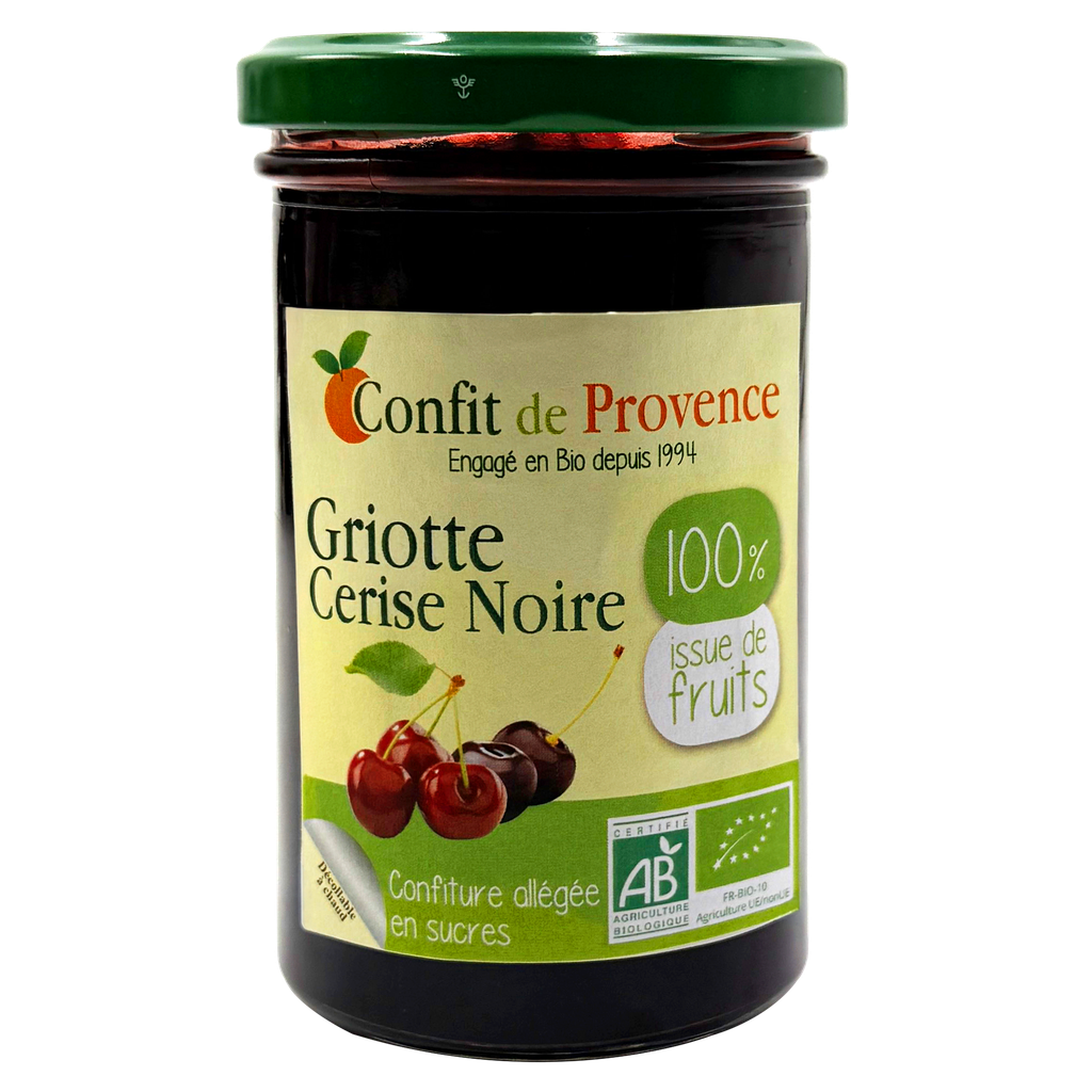 Préparation 100 % fruits - Cerise Griotte - Cerise noire BIO 290 gr — Carton de 6 pces