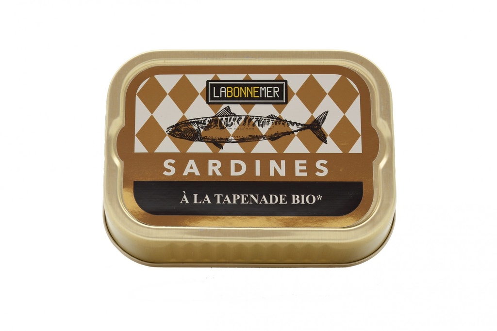 Sardines à la tapenade noire BIO 18 x 115 gr