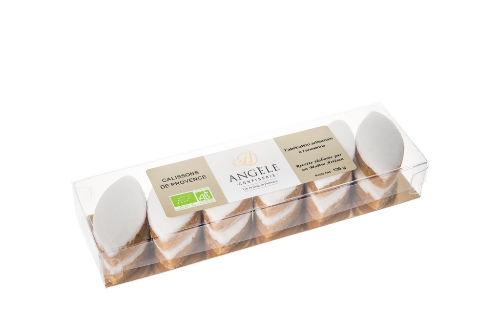 Calissons de Provence réglette 12 x 12 pièces BIO 135 gr