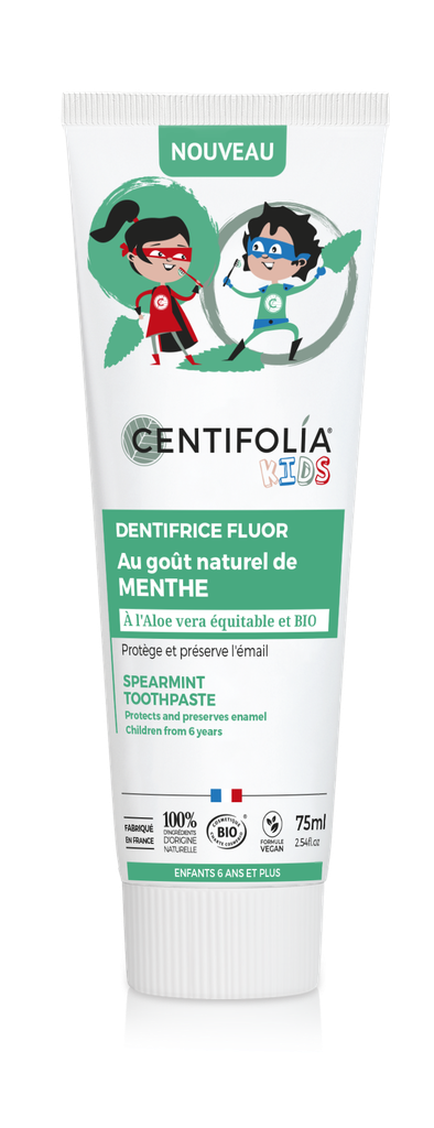 Dentifrice menthe verte enfants 12 x 75 ml - fluor