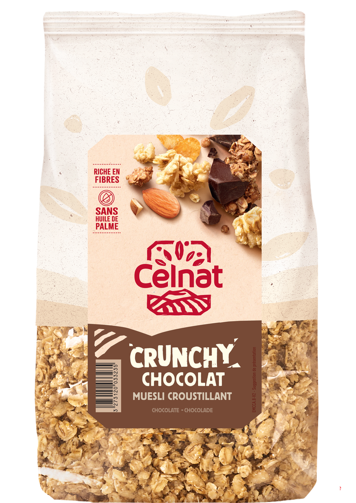 Crunchy chocolat BIO 800 gr — Carton de 6 pces