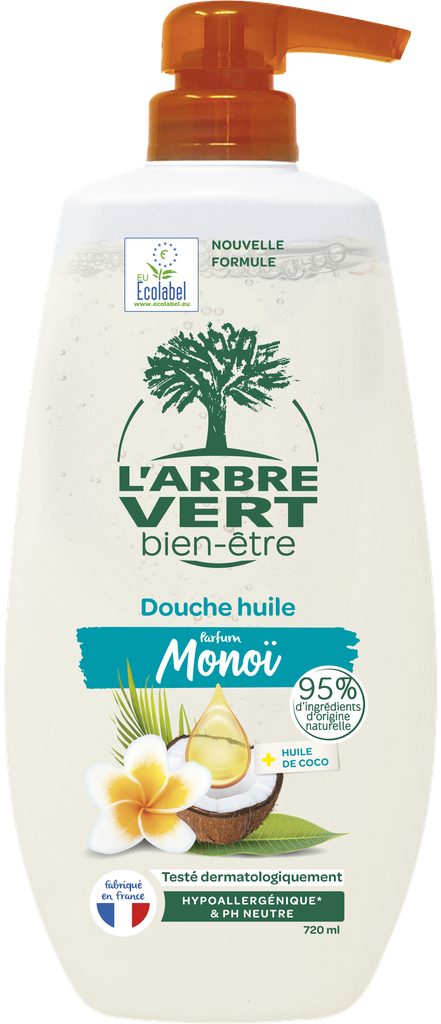 Huile de douche Monoï format familial 6 x 720 ml nouvelle formule