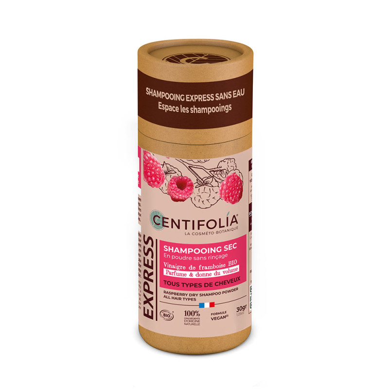 Shampooing sec en poudre framboise BIO 6x30 gr