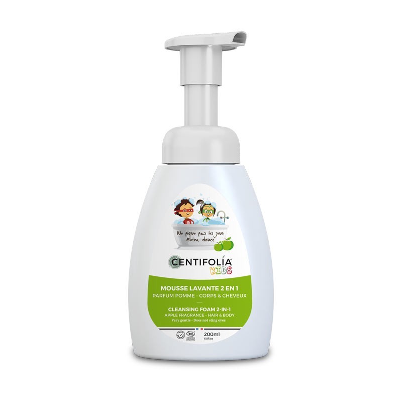 Mousse lavante 2 en 1 kids parfum Pomme BIO 200ml