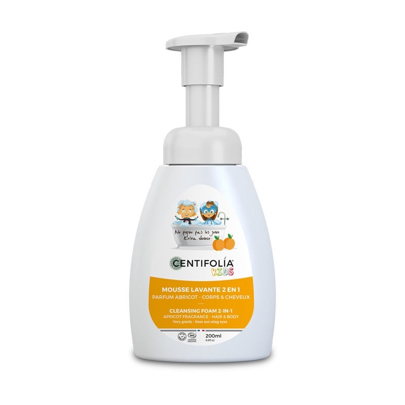Mousse lavante 2 en1 kids parfum Abricot BIO 200ml