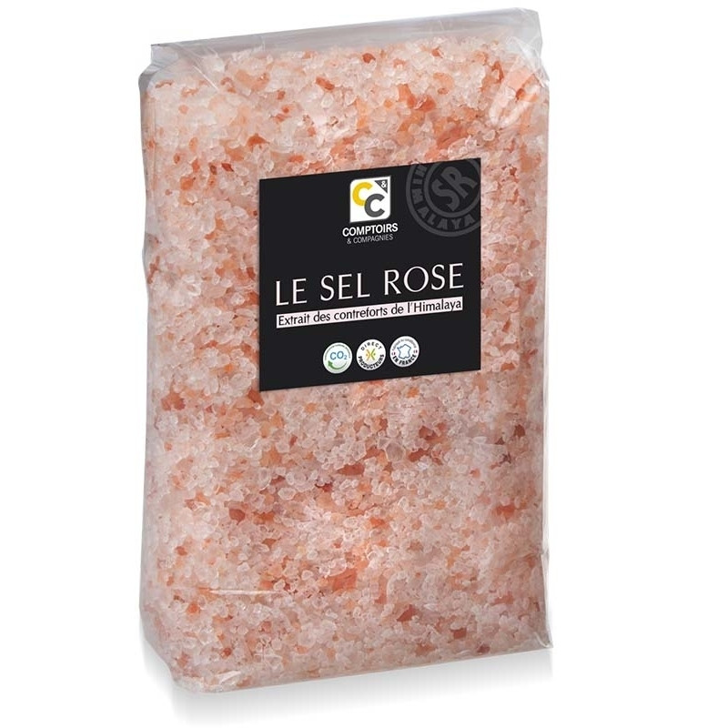 Sel rose de l'Himalaya cristaux BIO 1 Kg
