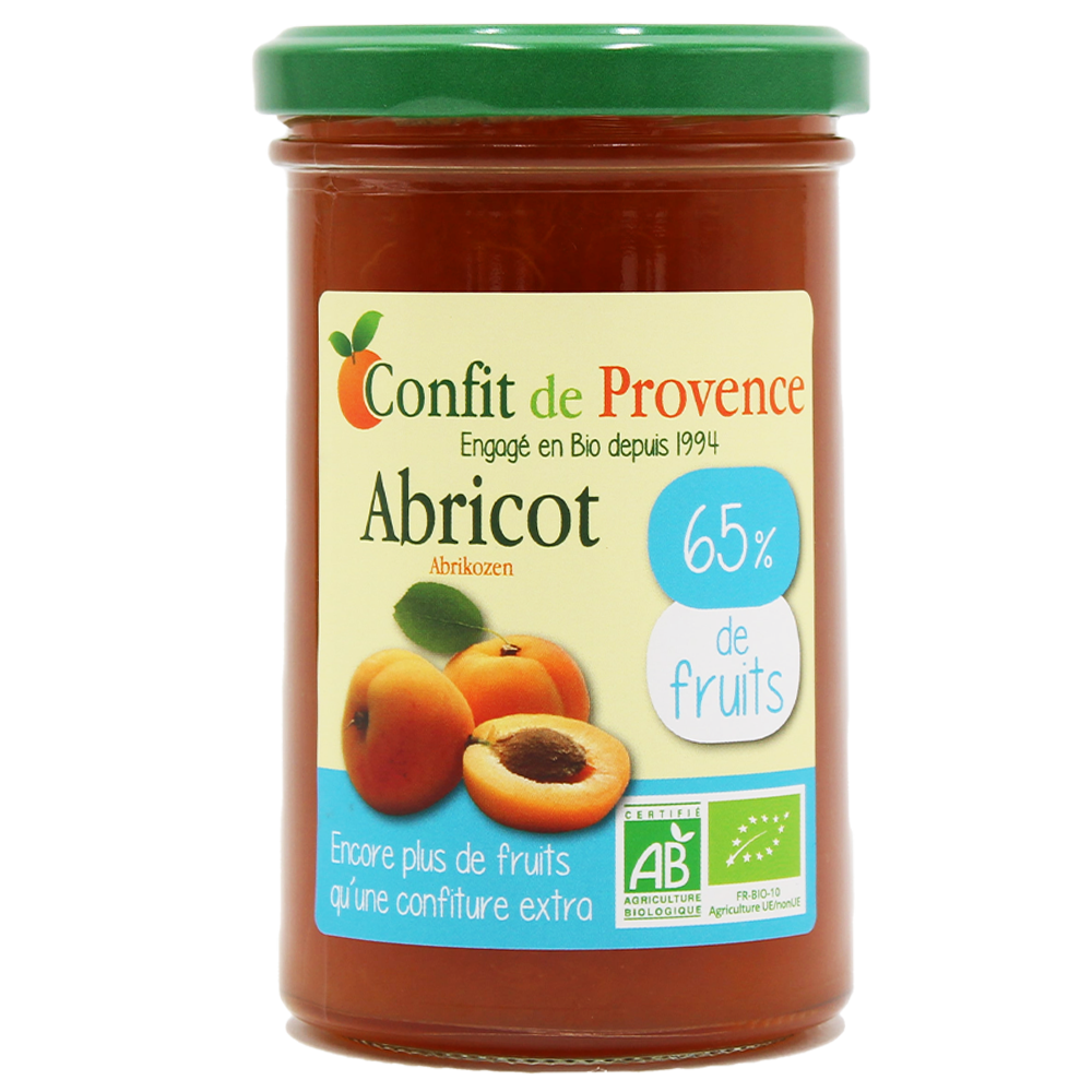 Confiture Abricot 65% de fruits BIO 300 gr