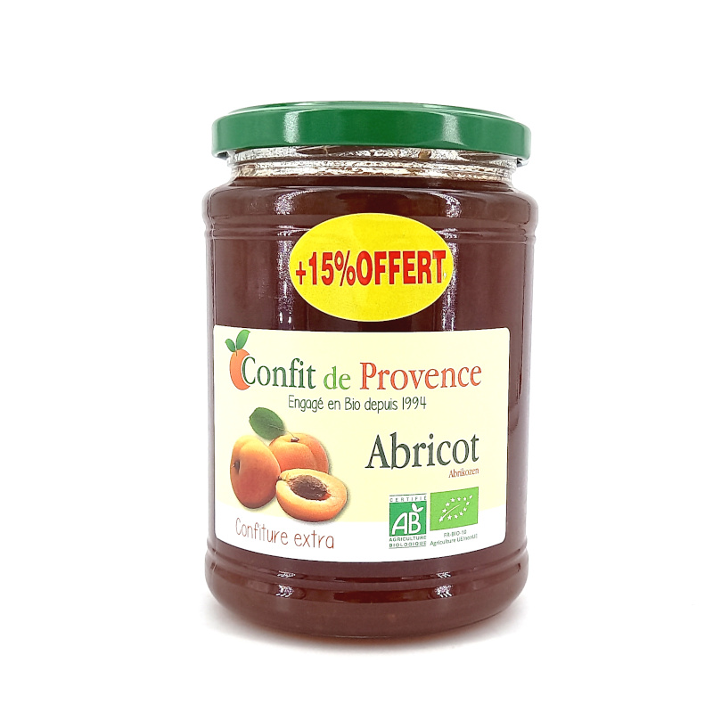 Confiture Abricots de Provence BIO + 15%