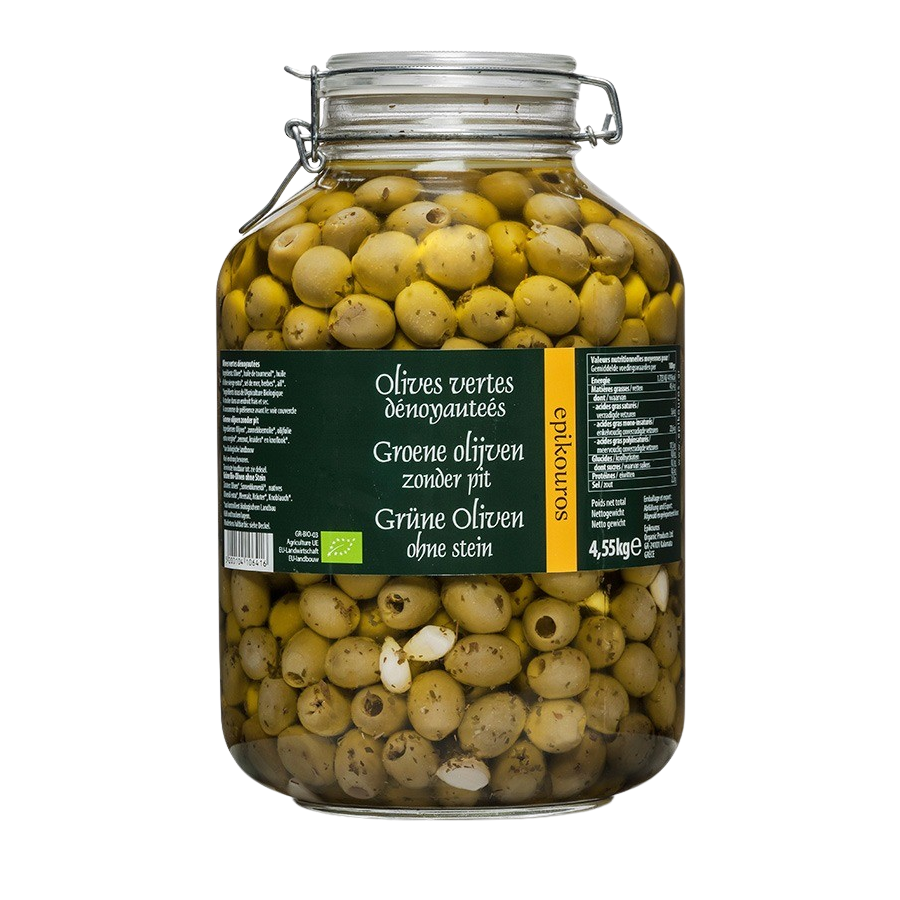 Olives vertes sans noyaux BIO 4,55kg