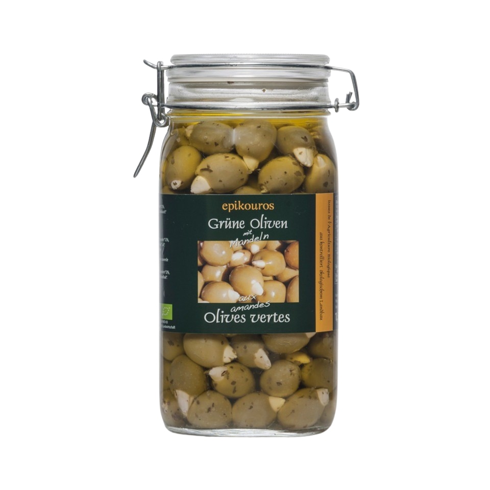 Olives vertes farcies aux amandes BIO 1,5kg