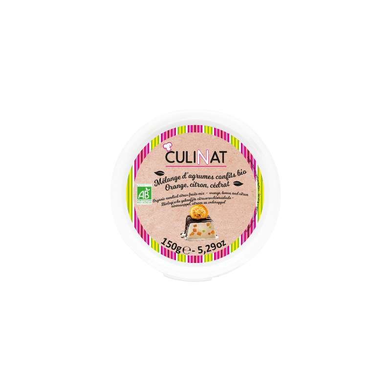 Mélange d'agrumes confits BIO 150 gr
