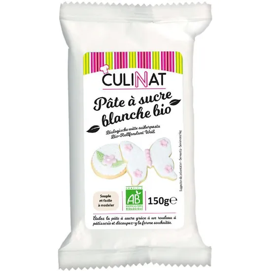 Pâte à sucre blanche BIO 150 gr