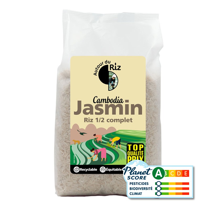 Riz Jasmin 1/2 complet - commerce équitable BIO 2 kg