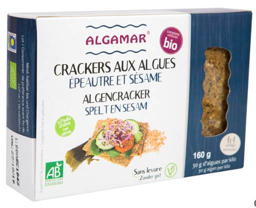 [ALG280] Crackers épeautre sésame et algues BIO 160 gr