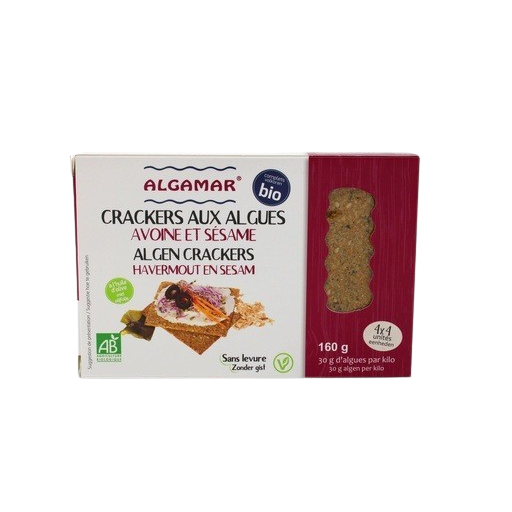 [ALG290] Crackers avoine sésame et algues BIO 160 gr